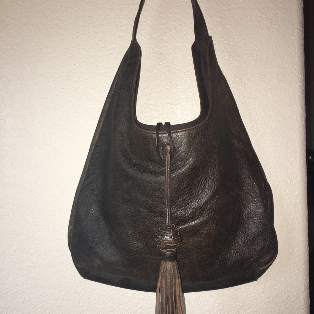 Banana Republic Brown Distressed Leather Purse